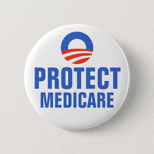 Protect Medicare Obama 2012 Button (Front)