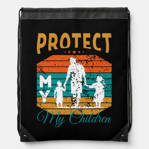 Protect my children retro design Backpack