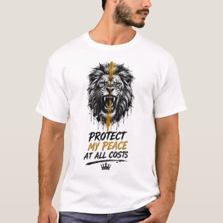 Protect My Peace At All Costs – Powerful Lion Desi T-Shirt