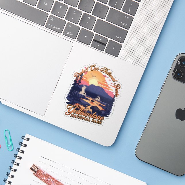 Protect National Parks Defund DOGE Parks Not Profi Sticker (Laptop w/ iPhone)
