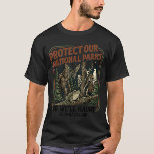 Protect National Parks Mothman Cryptid Weirdcore T-Shirt