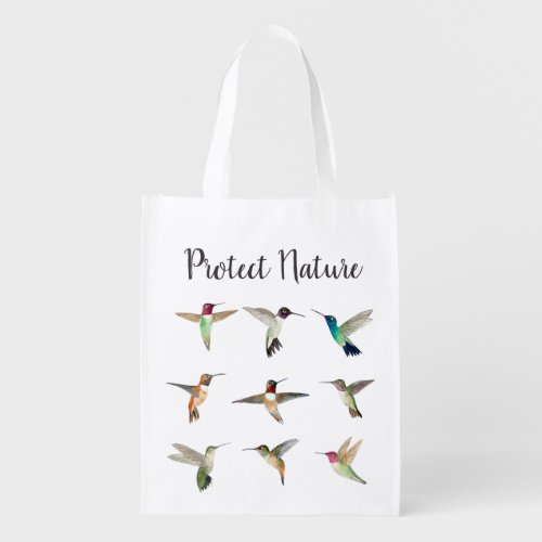Protect Nature North American Hummingbirds Grocery Bag