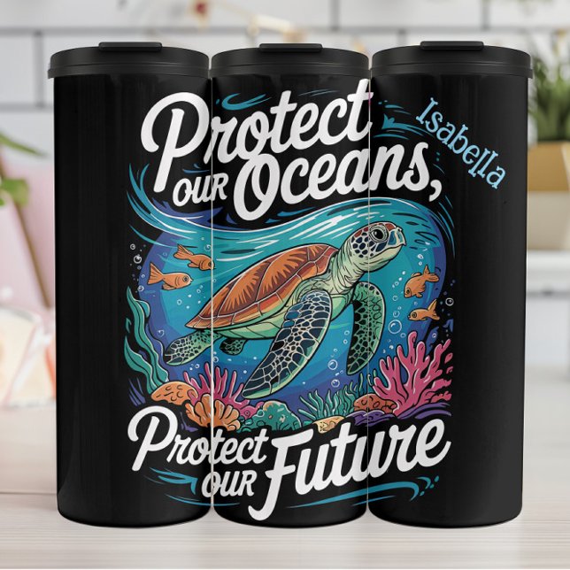Protect Oceans Future Advocate Tee Thermal Tumbler (Creator Uploaded)