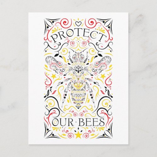protect our bees postcard