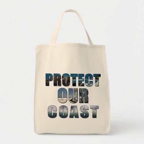 Protect Our Coast Tropical Beach Bag