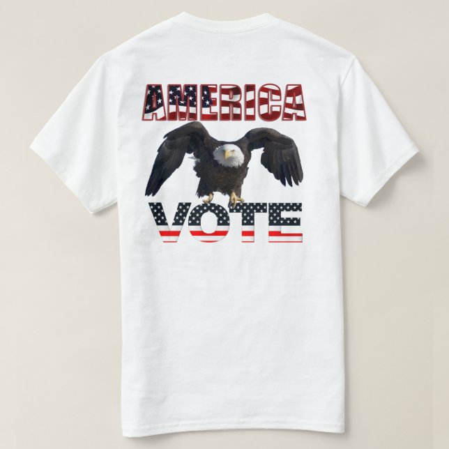 Protect our democracy AMERICA VOTE T-Shirt (Design Back)