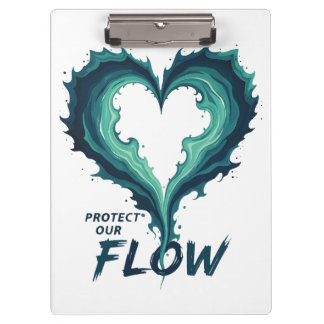 "Protect Our Flow – Eco Clipboard for Nature