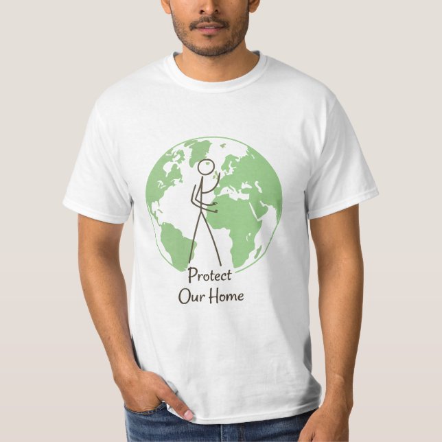 Protect Our Home" Earth T-Shirt | Environmental Co (Front)