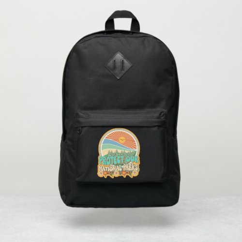 Protect Our National Parks Design Landscape retro Port Authority Backpack