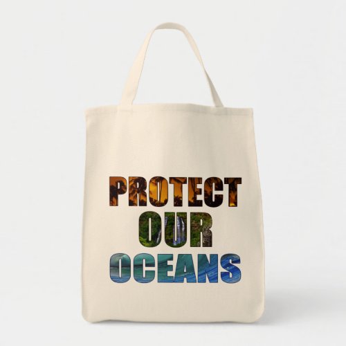 Protect Our Oceans Hawaiian Grocery Tote