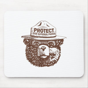 Protect Our Parks Bear Graphic National Park Funny Mouse Pad