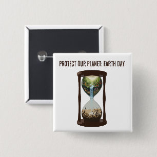 Protect Our Planet Earth Day Environmental Awaren Button