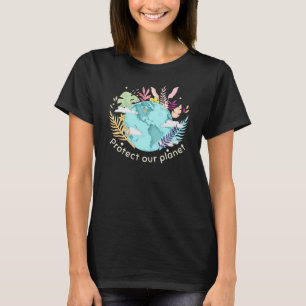 Protect Our Planet - Earth Day (Sketchy texture) T-Shirt