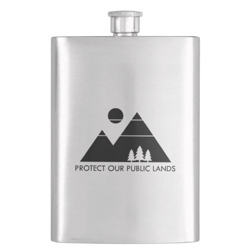 Protect Our Public Lands Mountain Flask