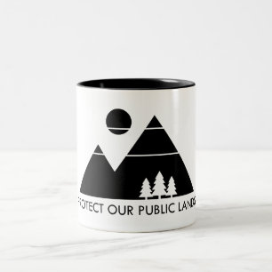 Protect Our Public Lands Mountain Two-Tone Coffee Mug