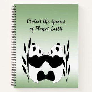 Protect Our Species Earth Day Pandas Notebook