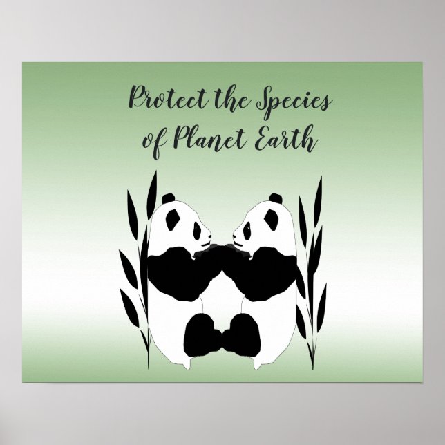 Protect Our Species Panda Earth Day Poster (Front)