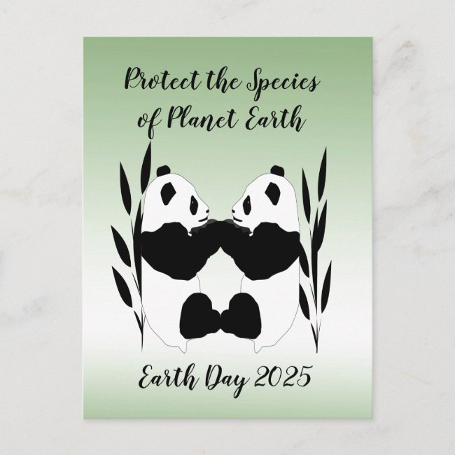 Protect Our Species Pandas 2025 Calendar on Back