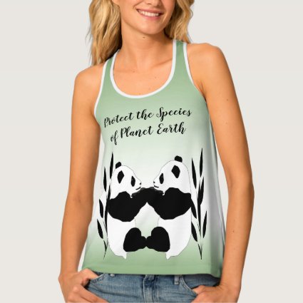 Protect Our Species Planet Earth Day Pandas Tank Top