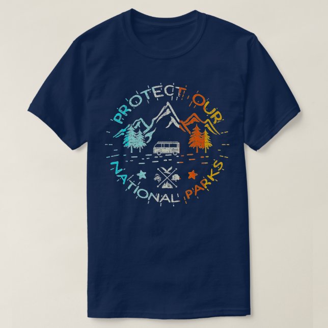 Protect Our US 59 National Parks Preserve Camping  T-Shirt (Design Front)