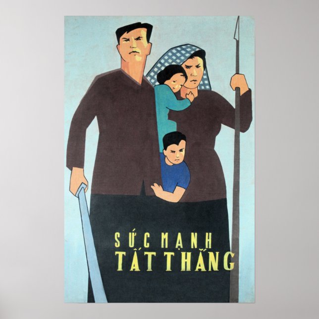 Protect Our Victory and Power! Vietnam Political Poster (Front)