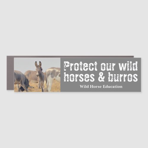Protect Our Wild Horses  Burros Car Magnet