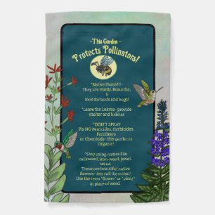 Protect Pollinators Garden Flag