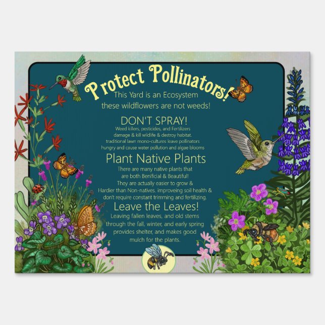 Protect Pollinators  Sign (Front)