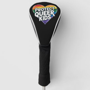 Protect Queer Kids Rainbow Heart LGBT Pride Golf Head Cover