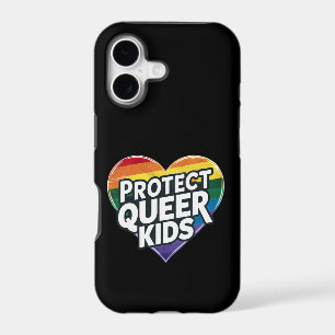 Protect Queer Kids Rainbow Heart LGBT Pride iPhone 17 Case
