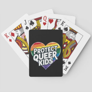  Protect Queer Kids  Rainbow Heart  LGBT Pride  Poker Cards