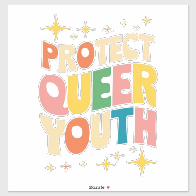 Protect Queer Youth Protect Trans Kids LGBTQ Sticker (Sheet)