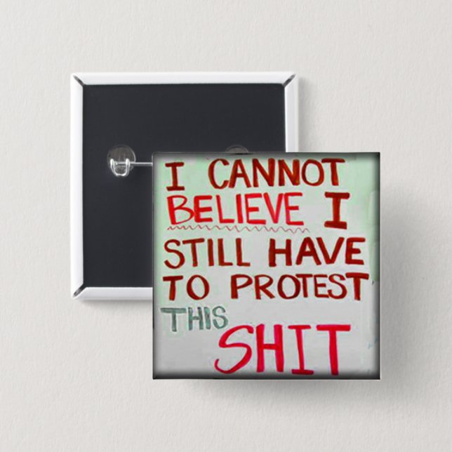 Protect Roe V Wade, Women's Rights Feminist Women Button (Front & Back)