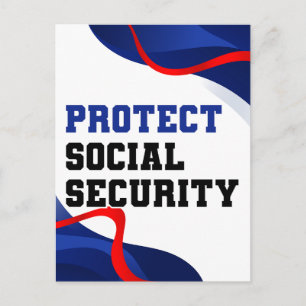 Protect Social Security Political Postcard
