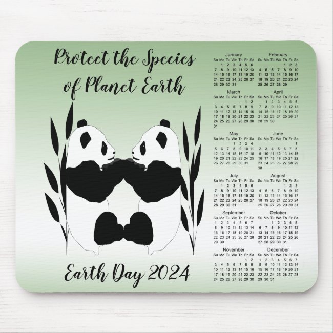 Protect Species Earth Day 2024 Panda Calendar