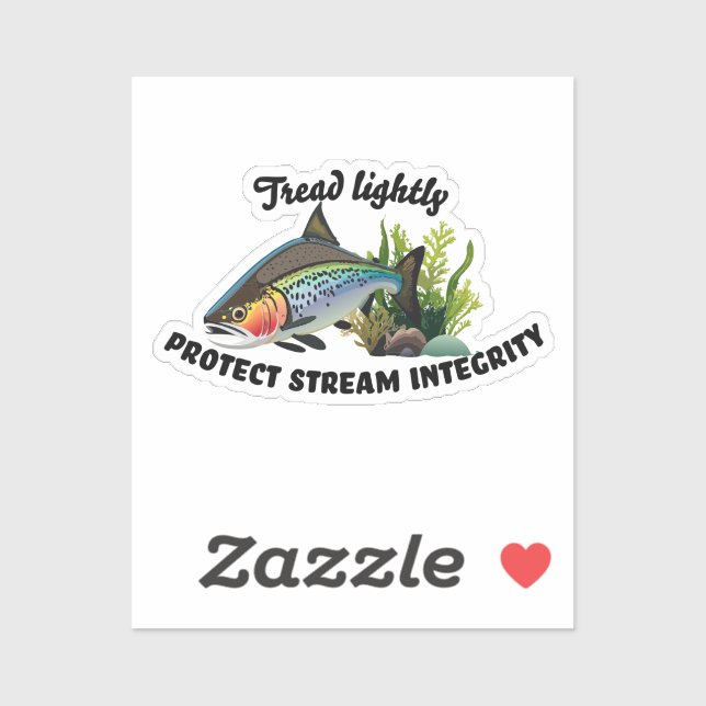 Protect Stream Integrity Rainbow Trout  Sticker (Sheet)