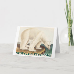 Protect the Arctic Polar Bear Climate Change Art Card