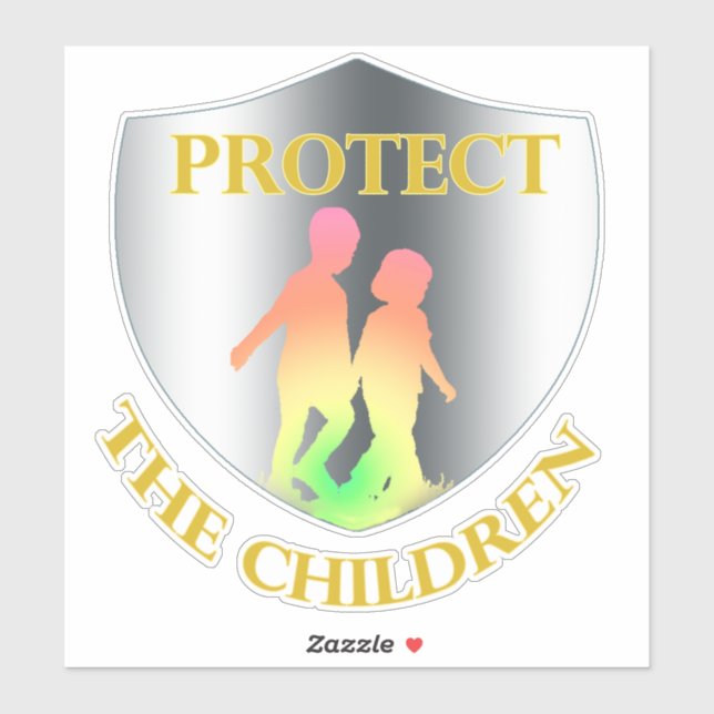 Protect the children sticker (Sheet)