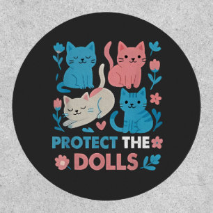Protect the Dolls Equality Trans LGBT cats Lover  Patch