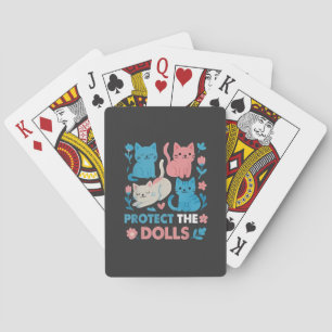 Protect the Dolls Equality Trans LGBT cats Lover Poker Cards