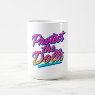 Protect the Dolls Neon Retro Art Color Morph Mug