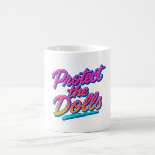 Protect the Dolls Neon Retro Art Color Morph Mug