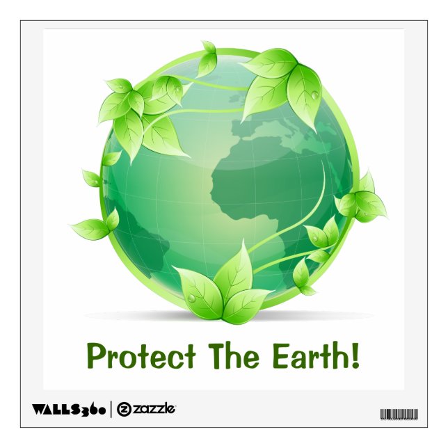 Protect The Earth Wall Sticker (Front)