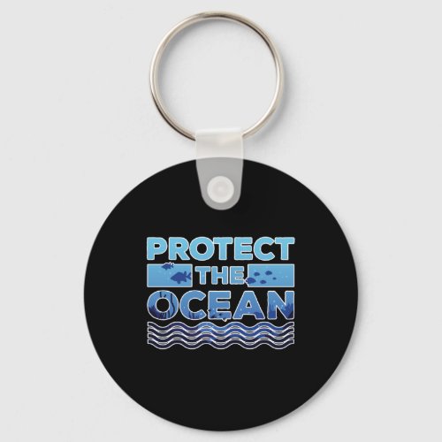 Protect the Ocean Save Marine Life Earth Day Keychain