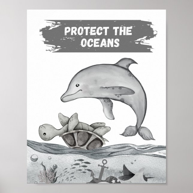 protect the oceans poster (Front)