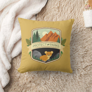 Protect the Parks Pika Throw Pillow