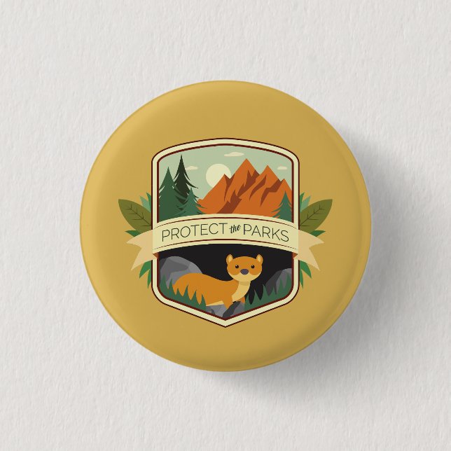 Protect the Parks Weasel Button (Front)