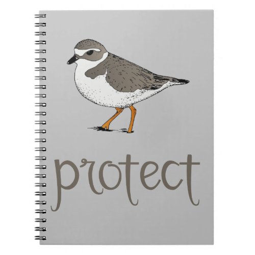 Protect the Piping Plover Bird Notebook