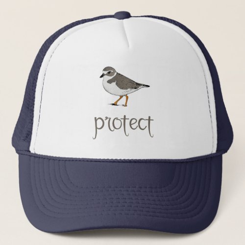 Protect the Piping Plover Bird Trucker Hat