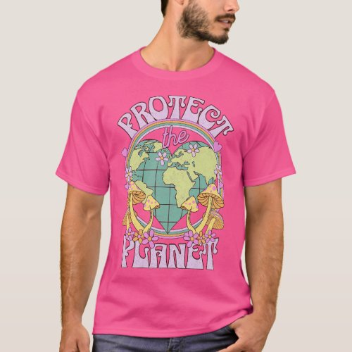 Protect the Planet Retro Earth Day T_Shirt